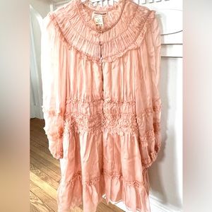Ulla Johnson NWT size 8 Blush Pink 100% Silk Abilene Dress NWT